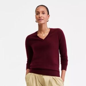 Charter Club 100% Cashmere Women's V-Neck Long-Sleeve Sweater, Crantini, Size S